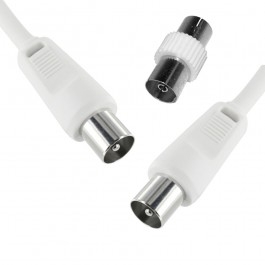 Sansai Tv/ Video Coaxial Cable With Adaptor With Gender Changer 3m M-m