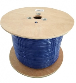 8Ware Cat6A Underground/External Shield Cable Roll 350m Blue Bare Copper Twisted Core PVC Jacket Cat6A-Ext350Blush