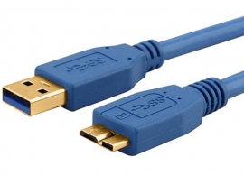 Astrotek Usb 3.0 Cable 3m - Type A Male To Micro B Blue Colour At-usb3micro-ab-3m