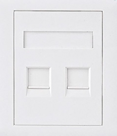 Astrotek Cat6 Rj45 Wall Face Plate 86x86mm 2 Port Socket Kit Atp-sc-6-2
