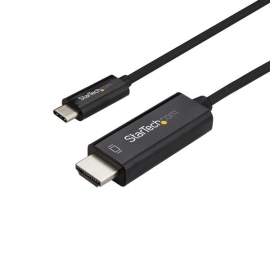 Startech Usb C To Hdmi Cable - 1m - Black - 4k At 60hz - Thunderbolt 3 Compatible - Usb C Cable