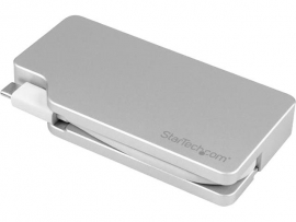 Startech Aluminum Travel A/v Adapter: 4-in-1 Usb-c To Vga Dvi Hdmi Or Mdp - 4k Cdpvgdvhdmdp