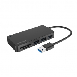 Simplecom Ch368 3 Port Usb 3.0 Hub With Dual Slot Sd Microsd Card Reader Ch368