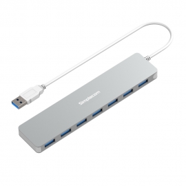 Simplecom Ch372 Ultra Slim Aluminium 7 Port Usb 3.0 Hub Silver Ch372-Sl