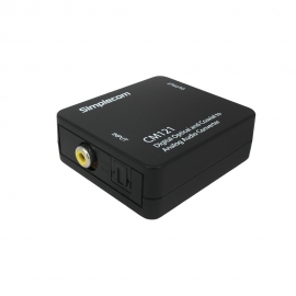 Simplecom Cm121 Digital Optical Toslink And Coaxial To Analog Rca Audio Converter Cm121
