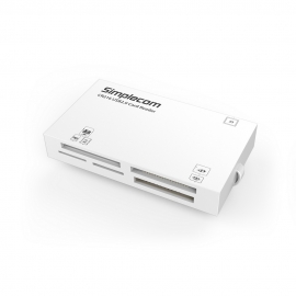 Simplecom Cr216 Usb 2.0 All In One Memory Card Reader 6 Slot For Ms M2 Cf Xd Micro Sd Hc Sdxc White