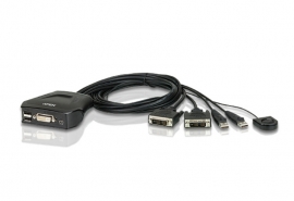 Aten 2-port Usb Dvi Cable Kvm Switch - Cs22d-at