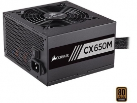 Corsair Psu: 650w 80plus Bronze Semi Modular Thermally Controlled Fan 4x Molex 6x Sata 2x Pci-e