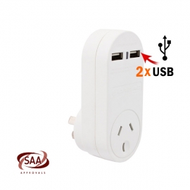 240v Power Outlet With 2 Usb Outlets Elelegpb1usb2240v_b