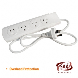 4 Way Powerboard Overload Protection Elelegpb74wayol_b