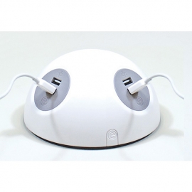 4cabling Elsafe: Pluto 3 X Tuf With 2000mm Lead With 10a Three Pin Plug - White/ Silver 161203