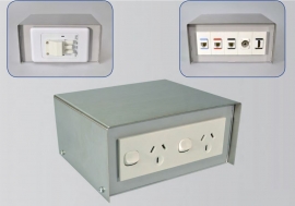 4cabling Elsafe: Swift Chassis And Stainless Steel Floor Mounted Power 209114