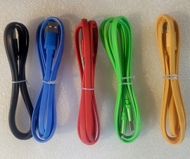 Generic Flat Color Iphone Lightning - Usb 2.0 Charge & Sync Cable 1M-1.2M (Random Colour) Flat