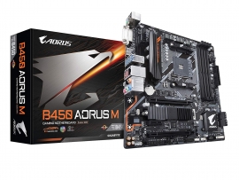 Gigabyte Aorus Amd B450 4 X Ddr4 Dimm 1 X Dvi-d 1 X Hdmi 8 X Usb 1 X Rj-45 6 X Aj Ga-b450-aorus-m
