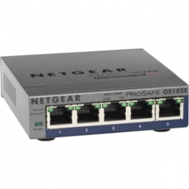Netgear Prosafe Plus Gs105e 5-port Gigabit Ethernet Switch Gs105e-200aus