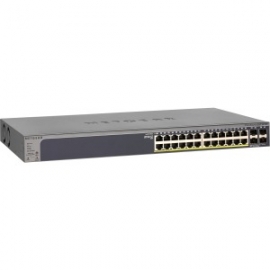 Netgear Gs728tppv2 24-port Gigabit Poe+ Ethernet Smart Managed Pro Switch With 4 Sfp Ports 380w