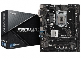 Asrock Intel H310 Chipset Micro Atx Pcie X16 M.2(1 Ssd) Hdmi Dvi-d D-sub Usb 3.1 Intel I219v 3