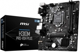 Msi Intel H310 Socket 1151 Matx Pro Motherboard 2Xddr4 2X Pci-E X 1 1X Pci-E X 16 D-Sub Dvi Hdmi