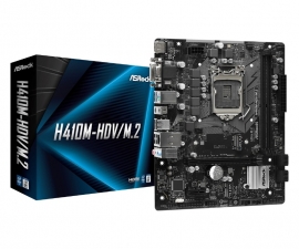 ASRock Motherboard H410 Micro-ATX: Socket 1200 For Intel 10th Gen. Processors (H410M-HDV/M.2)
