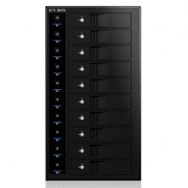 Icy Box Ib-3810u3 10-bay External Single System For 10x Sata 3.5" I/ Ii/ Iii Hdd Hddicy3810u3