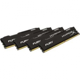 Kingston 16gb Ddr4-2400mhz Cl15 Dimm (kit Of 4)fury Black Series Hx424c15fbk4/16