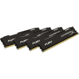 Kingston 16gb Ddr4-2666mhz Cl15 Dimm (kit Of 4)fury Black Series Hx426c15fbk4/16
