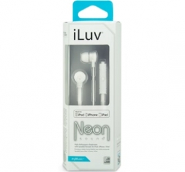 Iluv Neon Sound High-performance Earphone With Speakez Remote For Ipod/ Iphone/ Ipad White Iep335wht