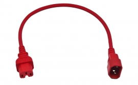 4cabling Iec C14 To C15 Power Cable 1m: Red 011.180.1410