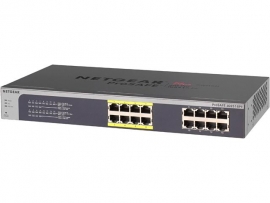 Netgear Switch: 16 Port Prosafe Plus Gigabit Rackmount Switch With 8 Ports Poe , Simple Network
