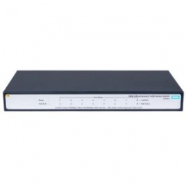 Hp 1420 8g Poe+ (64w) Switch, 8 X Gig Poe Ports, Fanless, Unmanaged, Life Wty Jh330a