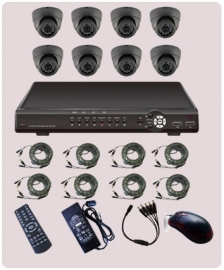 8ch Combo Kits Includes 8* 1/ 3"sony Icx633bk Ccd 420tv Line, Pal:500(h)x583(v), 24*ir Led, 20m
