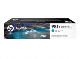 Hp 981y Cyan Original Pagewide Cartridge L0r13a