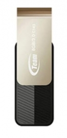 Team Group Usb Drive 8gb, C143, Usb3.0, Black, Rotating, Capless, 25mb/s, 15g, Lifetime Warranty