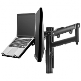 Atdec Dual monitor & notebook combo - 618mm dynamic arms on 135mm post- Black (AWMS-2-ND13F-B)