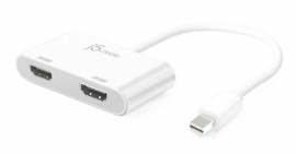 J5create Jda156 Mini Displayport (mpd) To Dual Hdmi Adapter Jda156