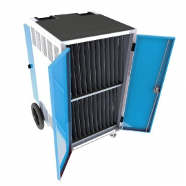 Gilkon Lcmt-30 - 30 Bay Pc Vault Trolley W/ Eco System - Blue Doors 2 Lcmt-30 (Blue)
