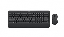 Logitech Wireless Keyboard & Mouse Combo Mk545 Black Usb Receiver (combo Powered By 4x Aa Included)