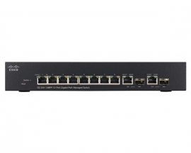 Cisco Sg 350 8-port Gigabit Managed Switch 8 Poe+ Ports 128 Watts 2 Gbe & 2 Combo Gb Sfp Slots