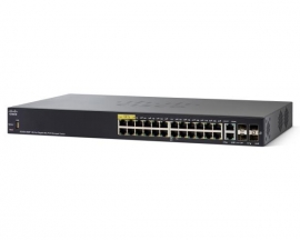 Cisco Sg 350 24-port Gigabit Managed Switch 24 Poe + Ports 382 Watts 2 Gbe &amp; 2 Combo Gb Sfp