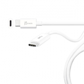 J5Create Jucx03 Usb 3.1 Usb-C To Usb-C Cable 90 Cm (Speeds Up To 10 Gbps With An Output Of 20V (100W) And 5A) Jucx03
