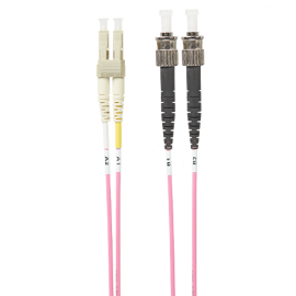 4Cabling 5M Lc-St Om4 Multimode Fibre Optic Cable: Salmon Pink (Fl.Om4Lcst5Mp)