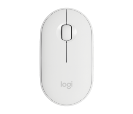 Logitech M350 Pebble Wireless Mouse Bt 2.4Ghz Usb Receiver White 1Yr Wty 910-005600