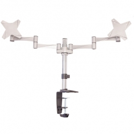 Astrotek Monitor Stand Desk Mount 43cm Arm For Dual Screens 13"-27" 8kg 15Â° Tilt 180Â° Swivel
