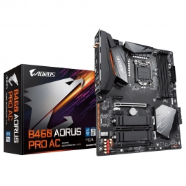 Gigabyte B460 AORUS PRO AC ATX Motherboard 4xDDR4 10th Gen LGA1200 2xM.2 6xSATA 2.5GbE LAN WiFi BT RAID Crossfire 3xPCIE DP HDMI USB-C Ga-B460-Aorus-Pro-Ac