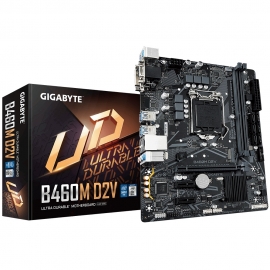 Gigabyte B460M D2V mATX Motherboard 2xDDR4 10th Gen LGA1200 1xM.2 6xSATA RAID LAN (10/100/1000 Mbit) DVI-D 2xPCIE 6xUSB3.2 Ga-B460M-D2V