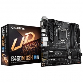 Gigabyte B460M D3H mATX Motherboard 4xDDR4 10th Gen LGA1200 2xM.2 6xSATA RAID LAN (1 Gbit/100 Mbit) 4XPCIE DP HDMI DVI-D Crossfire Thunderbolt Ga-B460M-D3H