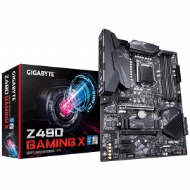 Gigabyte Z490 GAMING X Intel ATX Motherboard 4xDDR4 4xPCIe 2xM.2 6xSATA GA-Z490-GAMING-X