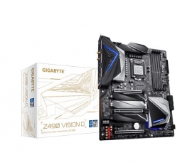 Gigabyte Z490 Vision D Intel Atx Motherboard 4Xddr4 3Xpcie 3Xm.2 6Xsata Raid 2.5Gbe Lan 10Th Gen Lga1200 Wifi Bt Crossfire Sli Rgb 1Xdp 1Xhdmi 1Xusb-C Ga-Z490-Vision-D