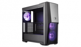 Cooler Master Masterbox Mb500 Rgb Tempered Glass Window 3x Rgb Led Fans Rgb Splitter Cable Included