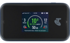 Telstra 5G Wi-Fi Pro (Mu500) With Wi-Fi 6 Technology Os 9 Memory 32 Gb Rom Removeable Battery 4500Mah Supports Up To 30 Wi Fi Enabled Devices Mu500